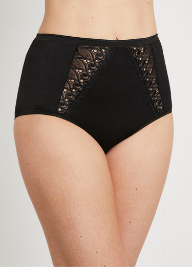 Culotte couvrante taille haute - lot de 2 Noir Lot2