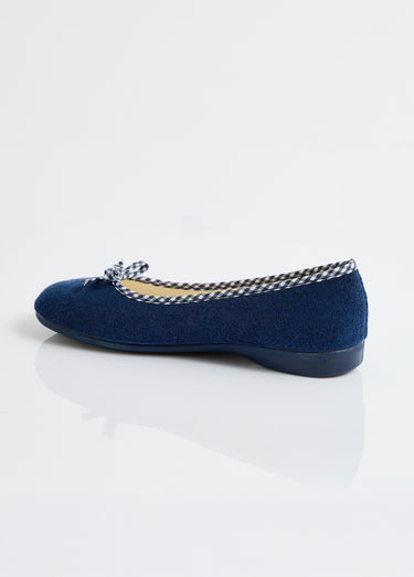 Chaussons ballerines largeur confort Marine