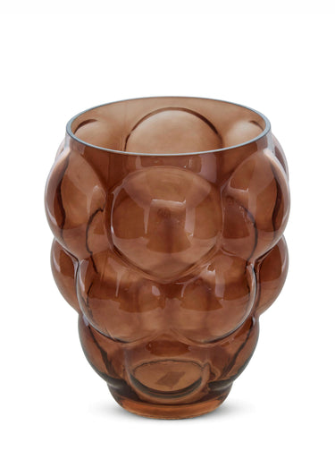 Vase tendance verre soufflé 25cm EDIA Marron