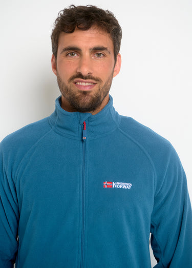 Veste polaire chaude avec col montant Bleu Petrole