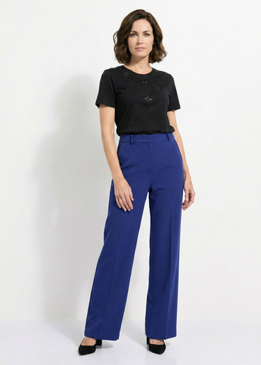 Pantalon fluide large Marine
