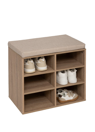 Banc range chaussures pour 6 paires Beige