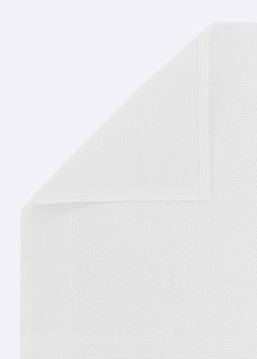 Tapis de bain en éponge avec fin liteau Blanc