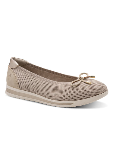 Ballerines compensées en maille mesh Beige