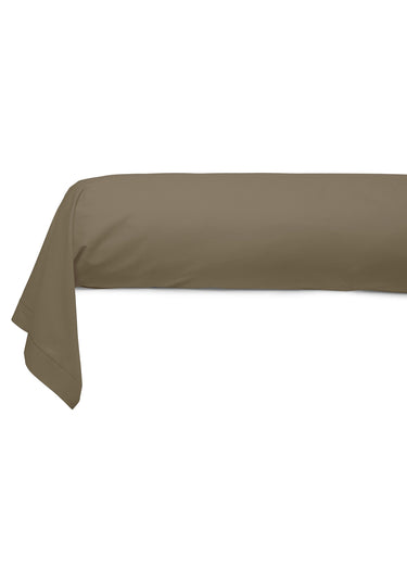 Taie pur coton uni RELAX Marron/taupe