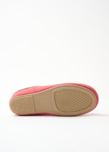 Chaussons mule compensés largeur confort Vieux Rose