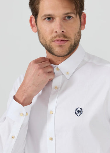 Chemise chic avec col américain Blanc