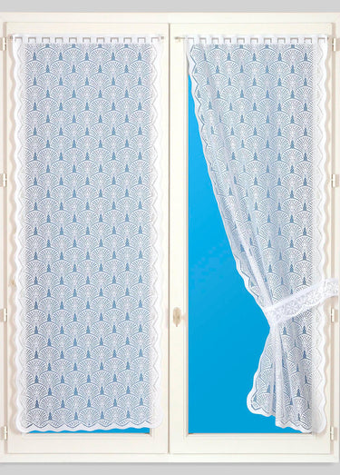 Rideaux façon dentelle prêts à poser Blanc