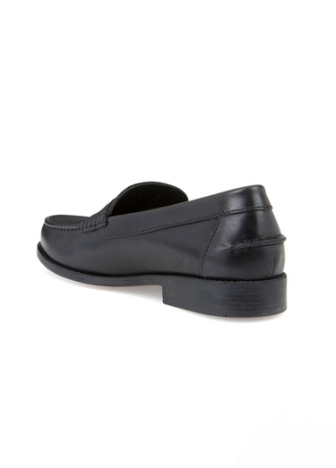 Mocassins classiques en cuir avec patte Noir