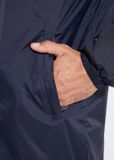 Parka longue chaude fourrée déperlante Marine/Ecru