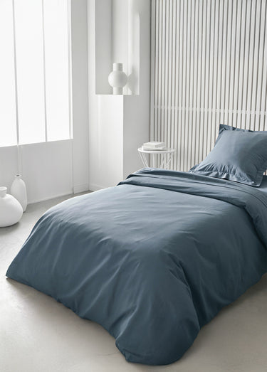 Drap-housse coton uni Denim