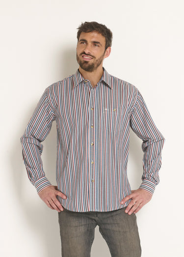 Chemise à rayures entretien facile Bleu