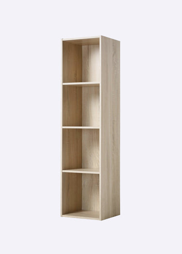 Meuble colonne rangement 4 cases, 2M Marron