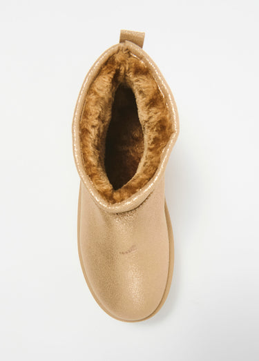 Boots fourrées chaudes façon suédine Champagne