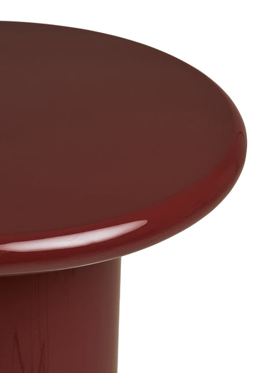 Table d'appoint aspect laqué OTAGO Bordeaux
