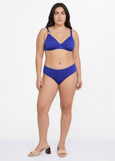 Maillot de bain 2 pièces lignes irisées Bleu