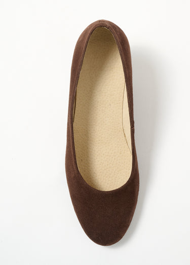Escarpins cuir bout rond largeur confort Chocolat