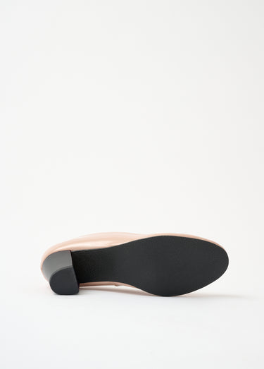 Escarpins cuir bout rond largeur confort Vernis Poudre