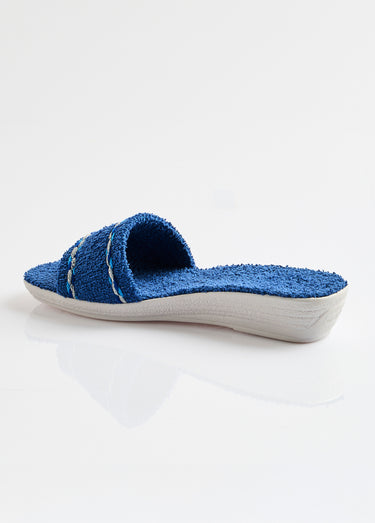 Chaussons mules compensés éponge Marine