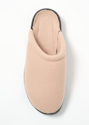 Chaussons mixtes mule largeur confort polaire Camel
