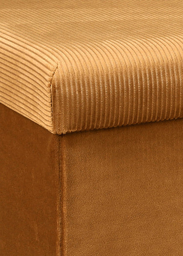 Banc coffre en velours cotelé GIULIA Jaune