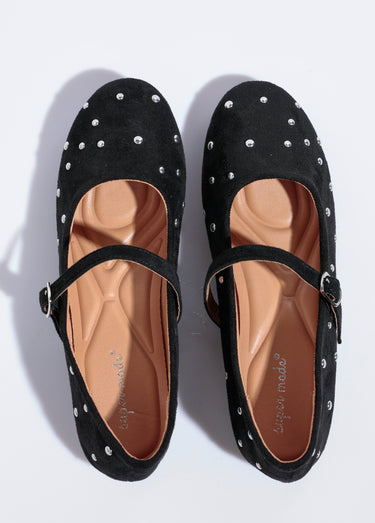 Ballerines babies détails pois métal Noir