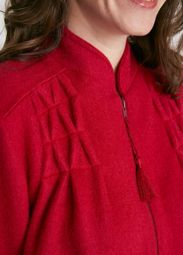 Peignoir zippé maille Courtelle® Rubis