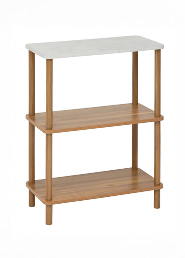 Etagère rectangle sur pieds, 3 niveaux Naturel