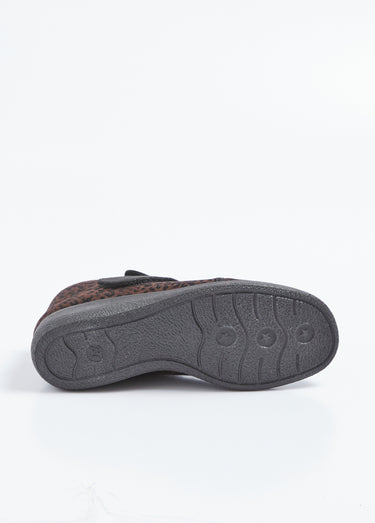 Boots scratchées léopard largeur confort Marron