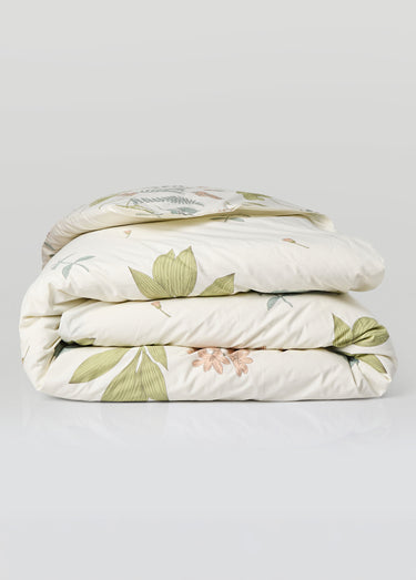 Housse de couette réversible coton percale 80 fils/cm² Beige