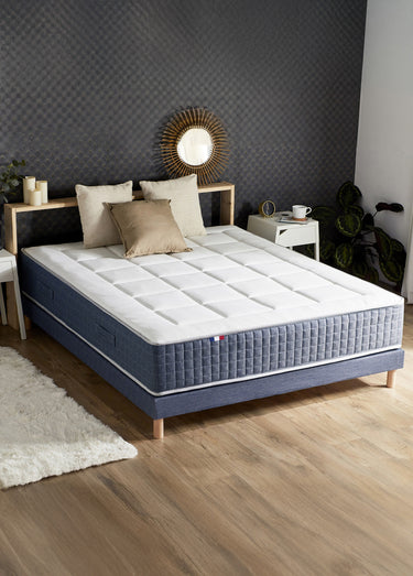 Matelas ressorts et mémoire de forme, haut. 28cm Blanc