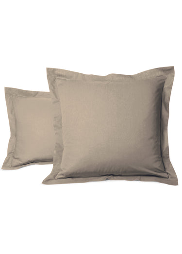 Taie pur coton uni RELAX Gris mastic