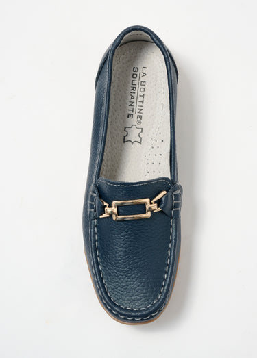 Mocassins détail métal semelle antidérapante Marine