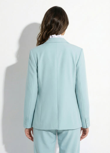 Veste tailleur unie fluide double boutonnage Opaline
