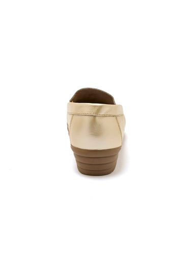 Mocassins cuir grande largeur Dore