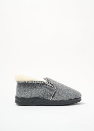Chaussons montants chauds fourrés laine Gris Clair