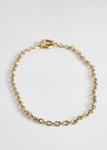 Collier maille forçat, acier inoxydable Dore