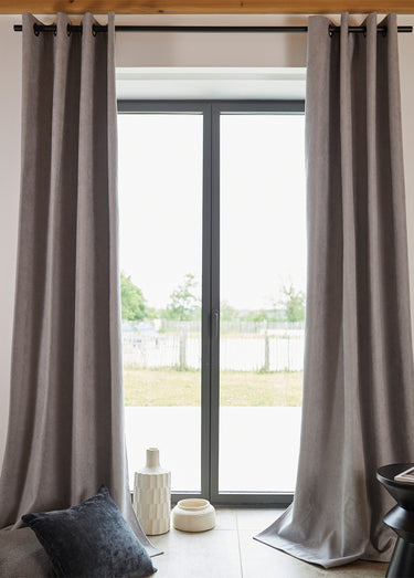Rideau obscurcissant et isolant, à œillets Gris Perle