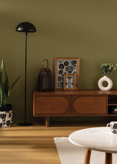 Lampadaire design en acier, Savio Noir
