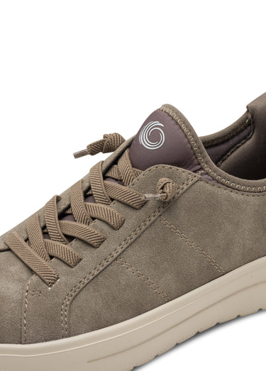 Baskets à lacets, dessus texturé Beige