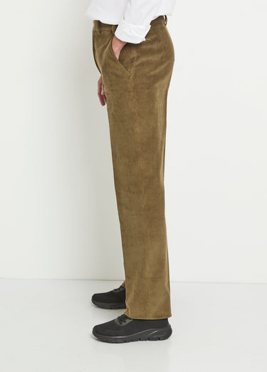 Pantalon droit ceinture élastiquée confort Velours Bronze