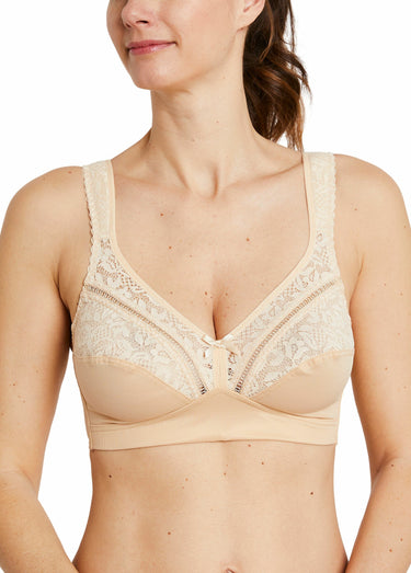 Soutien-gorge sans armatures ajouré Chair