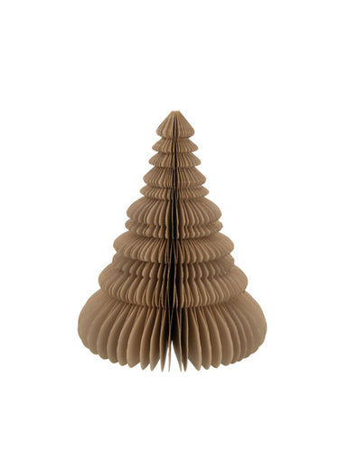 Sapin déco pliable en papier Beige