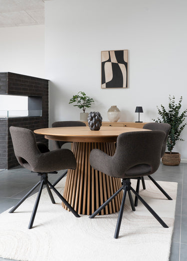 Fauteuils en bouclette, assise pivotante Champignon