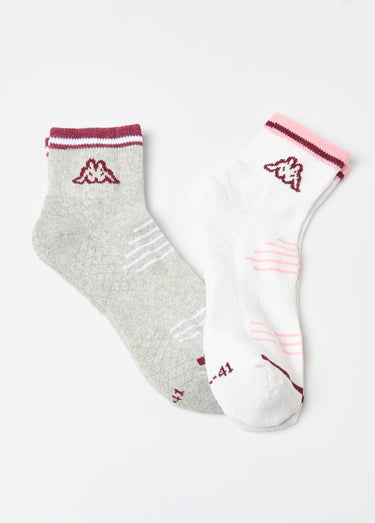 Lot de 2 Chaussettes logo, assorti Gris Lot 2