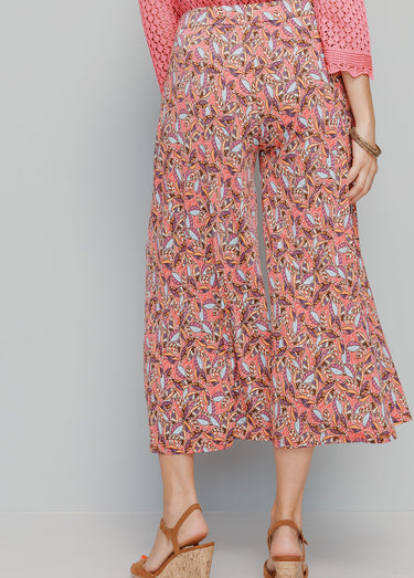 Jupe-pantalon ceinture élastiquée Fond Framboise