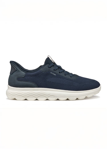 Baskets sportwear à lacets en mesh Bleu Marine