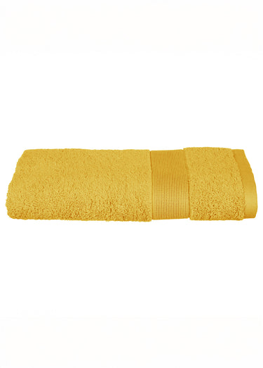 Drap de bain épais pur coton 100x150cm Ocre