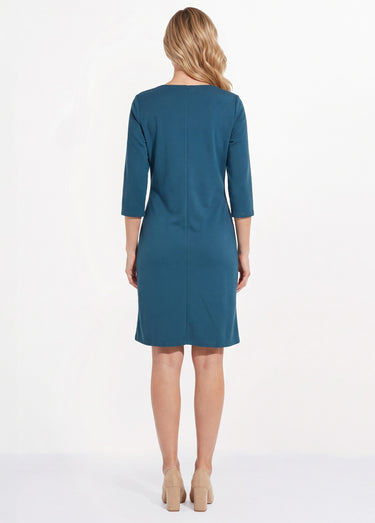 Robe droite manches 3/4 maille souple Canard