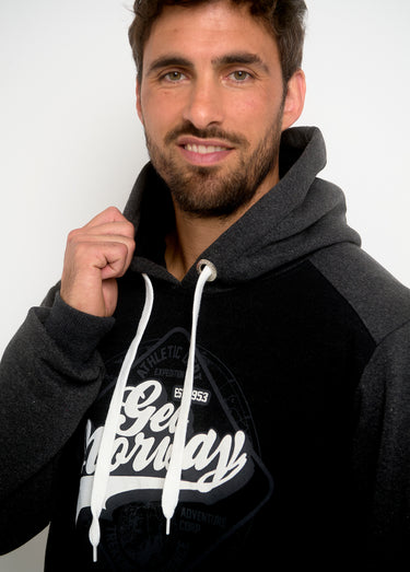 Sweat à capuche avec logo vintage Noir